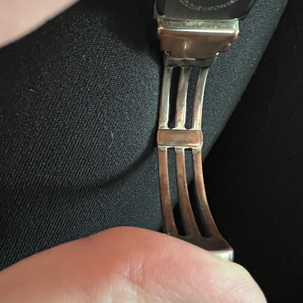 Silver And Gold Rectangular Watch - image 4